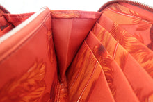 Load image into Gallery viewer, HERMES  Azapp Long Silkin Epsom leather/Silk Rouge pivoine T Engraving Wallet 700050130