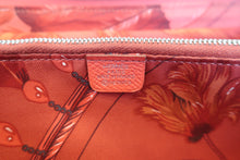 Load image into Gallery viewer, HERMES  Azapp Long Silkin Epsom leather/Silk Rouge pivoine T Engraving Wallet 700050130