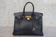 画像をギャラリービューアに読み込む, HERMES/エルメス バーキン35 アルデンヌ ブラック □D刻印 ハンドバッグ 800010127