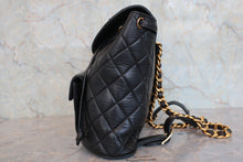 Load image into Gallery viewer, CHANEL Matelasse chain back pack Lambskin Black/Gold hadware Back pack 800080227