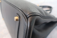 画像をギャラリービューアに読み込む, HERMES/エルメス バーキン35 アルデンヌ ブラック □D刻印 ハンドバッグ 800010127