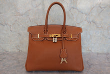 画像をギャラリービューアに読み込む, HERMES/エルメス バーキン30 トゴ ゴールド □H刻印 ハンドバッグ 800030159