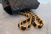 Load image into Gallery viewer, CHANEL Matelasse chain back pack Lambskin Black/Gold hadware Back pack 800080227