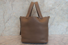 Load image into Gallery viewer, HERMES PICOTIN LOCK MM Clemence leather Etoupe gray Z Engraving Hand bag 700120148
