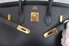 画像をギャラリービューアに読み込む, HERMES/エルメス バーキン35 アルデンヌ ブラック □D刻印 ハンドバッグ 800010127
