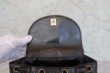 Load image into Gallery viewer, CHANEL Matelasse chain back pack Lambskin Black/Gold hadware Back pack 800080227