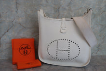 Load image into Gallery viewer, HERMES EVELYNE 2PM Clemence leather  white  □I Engraving Shoulder bag 700080150