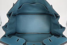 将图片加载到图库查看器,HERMES BIRKIN 35 Epsom leather Blue jean □K刻印 Hand bag 800100078