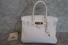 画像をギャラリービューアに読み込む, HERMES/エルメス バーキン30 トリヨンクレマンス ホワイト □N刻印 ハンドバッグ 700110035