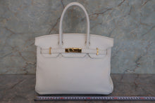 画像をギャラリービューアに読み込む, HERMES/エルメス バーキン30 トリヨンクレマンス ホワイト □N刻印 ハンドバッグ 700110035