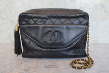 Load image into Gallery viewer, CHANEL Matelasse fringe chain shoulder bag Lambskin Black/Gold hadware Shoulder bag 800080145