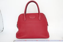 Load image into Gallery viewer, HERMES BOLIDE 31 Clemence leather Rouge grenet X Engraving Shoulder bag 800100092
