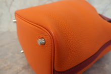 Load image into Gallery viewer, HERMES PICOTIN LOCK TOUCH PM Clemence leather/Swift leather Orange/Rouge grenet X Engraving Hand bag 700120155