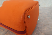Load image into Gallery viewer, HERMES PICOTIN LOCK TOUCH PM Clemence leather/Swift leather Orange/Rouge grenet X Engraving Hand bag 700120155