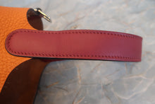 Load image into Gallery viewer, HERMES PICOTIN LOCK TOUCH PM Clemence leather/Swift leather Orange/Rouge grenet X Engraving Hand bag 700120155