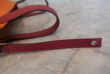 Load image into Gallery viewer, HERMES PICOTIN LOCK TOUCH PM Clemence leather/Swift leather Orange/Rouge grenet X Engraving Hand bag 700120155