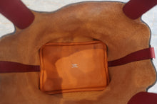 Load image into Gallery viewer, HERMES PICOTIN LOCK TOUCH PM Clemence leather/Swift leather Orange/Rouge grenet X Engraving Hand bag 700120155