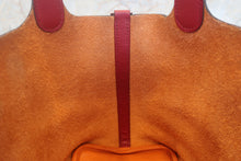 Load image into Gallery viewer, HERMES PICOTIN LOCK TOUCH PM Clemence leather/Swift leather Orange/Rouge grenet X Engraving Hand bag 700120155