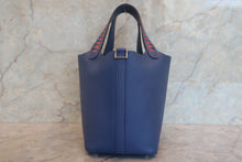 Load image into Gallery viewer, HERMES PICOTIN LOCK PM Tressage Epsom leather Blue brighton/Capucine/Blue saphir C Engraving Hand bag 700120149