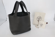 将图片加载到图库查看器,HERMES PICOTIN LOCK PM Clemence leather Black X刻印 Hand bag 800100098