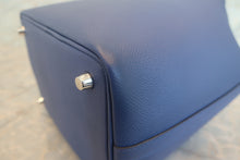 画像をギャラリービューアに読み込む, HERMES/エルメス ピコタンロックPMトレサージュ ヴォーエプソン ブルーブライトン/カプシーヌ/ブルーサフィール C刻印 ハンドバッグ 700120149