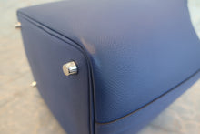 Load image into Gallery viewer, HERMES PICOTIN LOCK PM Tressage Epsom leather Blue brighton/Capucine/Blue saphir C Engraving Hand bag 700120149