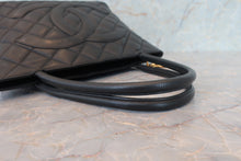Load image into Gallery viewer, CHANEL Medallion Tote Caviar skin Black/Gold hadware Tote bag 700080172