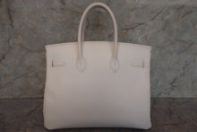 画像をギャラリービューアに読み込む, HERMES/エルメス バーキン35 クシュベル ホワイト/マットシルバー金具 □H刻印 ハンドバッグ 700020230