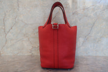 Load image into Gallery viewer, HERMES PICOTIN LOCK PM Clemence leather Vermillon A Engraving Hand bag 700120158