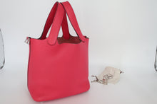 将图片加载到图库查看器,HERMES PICOTIN LOCK PM Clemence leather Rose extreme D刻印 Hand bag 800100107
