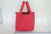 将图片加载到图库查看器,HERMES PICOTIN LOCK PM Clemence leather Rose extreme D刻印 Hand bag 800100107