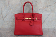 Load image into Gallery viewer, HERMES BIRKIN 30 Epsom leather Rouge casaque C Engraving Hand bag 700040006