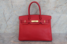 Load image into Gallery viewer, HERMES BIRKIN 30 Epsom leather Rouge casaque C Engraving Hand bag 700040006