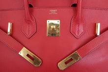 Load image into Gallery viewer, HERMES BIRKIN 30 Epsom leather Rouge casaque C Engraving Hand bag 700040006