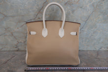 画像をギャラリービューアに読み込む, HERMES/エルメス バーキン25パーソナルオーダー ヴォースイフト タバックキャメル/ホワイト □O刻印 ハンドバッグ 700110028