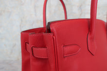 Load image into Gallery viewer, HERMES BIRKIN 30 Epsom leather Rouge casaque C Engraving Hand bag 700040006