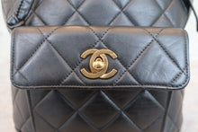 Load image into Gallery viewer, CHANEL Matelasse Chain back pack Lambskin Black/Gold hadware Back pack 700080134
