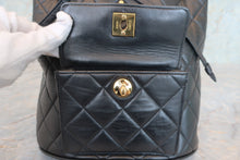 Load image into Gallery viewer, CHANEL Matelasse Chain back pack Lambskin Black/Gold hadware Back pack 700080134