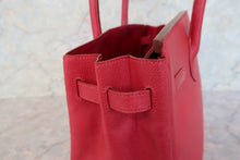 Load image into Gallery viewer, HERMES BIRKIN 30 Graine Couchevel leather Rouge vif 〇X Engraving Hand bag 700090205
