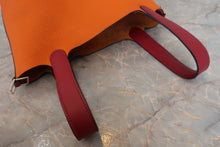 Load image into Gallery viewer, HERMES PICOTIN LOCK TOUCH PM Clemence leather/Swift leather Orange/Rouge Grenet X Engraving Hand bag 700040175