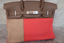 画像をギャラリービューアに読み込む, HERMES/エルメス バーキン30 カザック トリヨンクレマンス/ヴォースイフト エトゥープ/アルジル/ローズジャイプール/マットシルバー金具 □P刻印 ハンドバッグ 700110022