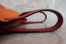 Load image into Gallery viewer, HERMES PICOTIN LOCK TOUCH PM Clemence leather/Swift leather Orange/Rouge Grenet X Engraving Hand bag 700040175
