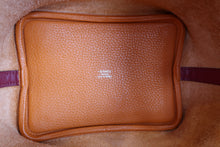 Load image into Gallery viewer, HERMES PICOTIN LOCK TOUCH PM Clemence leather/Swift leather Orange/Rouge Grenet X Engraving Hand bag 700040175