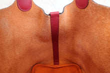 Load image into Gallery viewer, HERMES PICOTIN LOCK TOUCH PM Clemence leather/Swift leather Orange/Rouge Grenet X Engraving Hand bag 700040175