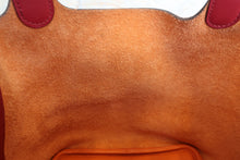 Load image into Gallery viewer, HERMES PICOTIN LOCK TOUCH PM Clemence leather/Swift leather Orange/Rouge Grenet X Engraving Hand bag 700040175