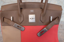 画像をギャラリービューアに読み込む, HERMES/エルメス バーキン30 カザック トリヨンクレマンス/ヴォースイフト エトゥープ/アルジル/ローズジャイプール/マットシルバー金具 □P刻印 ハンドバッグ 700110022