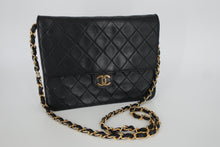將圖片載入圖庫檢視器 CHANEL/シャネル マトラッセプッシュロックチェーンショルダーバッグ ラムスキン ブラック/ゴールド金具 ショルダーバッグ 800090139