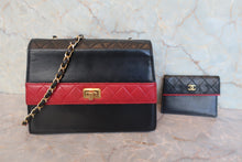 画像をギャラリービューアに読み込む, CHANEL/シャネル 2.55バイカラーチェーンショルダーバッグ ラムスキン ブラック/レッド/ゴールド金具 ショルダーバッグ 800020199