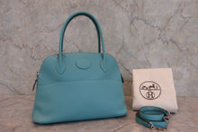 将图片加载到图库查看器,HERMES/BOLIDE 27 Swift leather Blue atoll X刻印 Shoulder bag 800040048