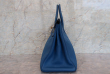 画像をギャラリービューアに読み込む, HERMES/エルメス オータクロア32 トリヨンクレマンス ブルー ○Z刻印 ハンドバッグ 700100186